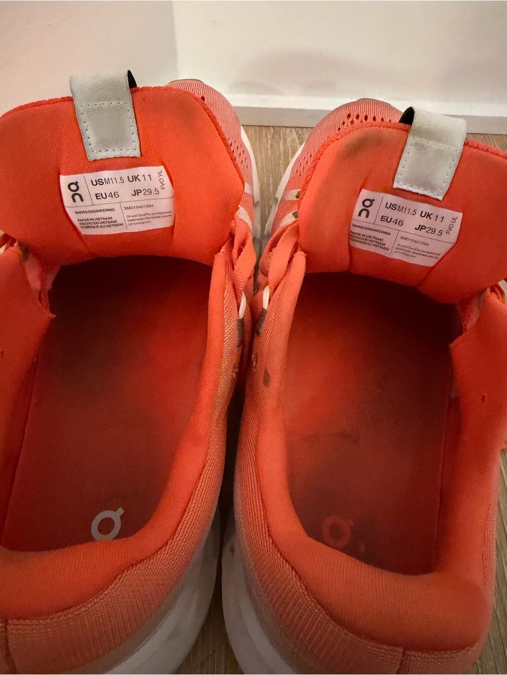 On Running Cloudsurfer Men's Size 11.5 Flame White Orange Sneakers - Picture 10 of 10